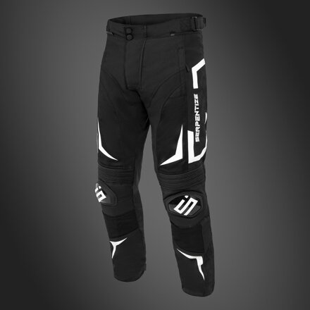Serpentize FX-Air Letné Sieťované Motocyklové Nohavice – Čierno-biele