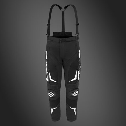 Serpentize FX-Air Letné Sieťované Motocyklové Nohavice – Čierno-biele