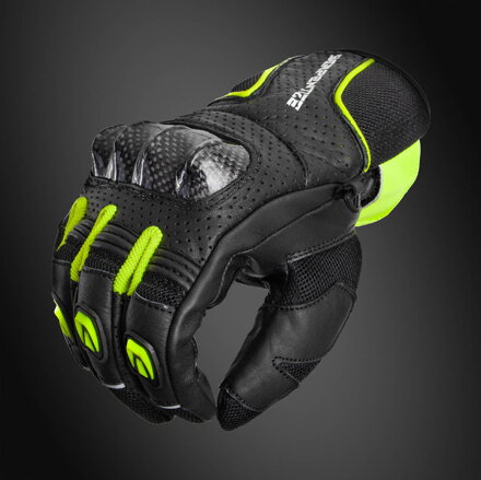 Serpentize S-Air Letné Moto Rukavice – Fluo / Čierne