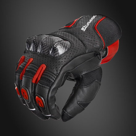 Serpentize S-Air Letné Moto Rukavice – Červené / Čierne