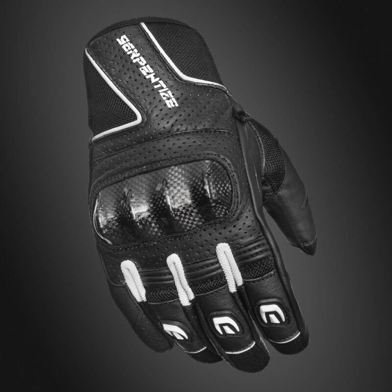 Serpentize S-Air Letné Moto Rukavice – Čierno-Biele