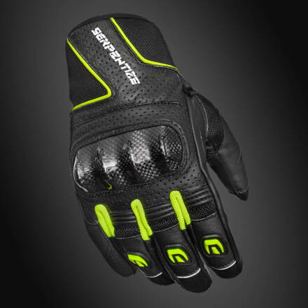 Serpentize S-Air Letné Moto Rukavice – Fluo / Čierne