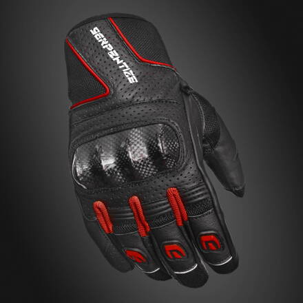 Serpentize S-Air Letné Moto Rukavice – Červené / Čierne