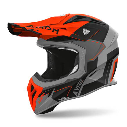 AIROH Motocross Helm Aviator Ace 2 Shield Orange Matt
