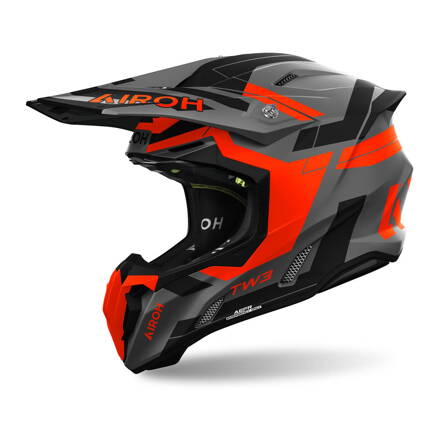 AIROH Motocross Helm Twist 3 Dynasty Orange Matt