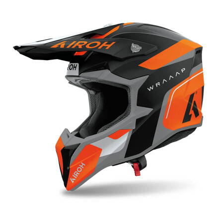 AIROH Motocross Helm Wraaap Conquer Orange Matt