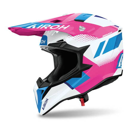 AIROH Motocross Helm Wraaap Vision Pink Gloss