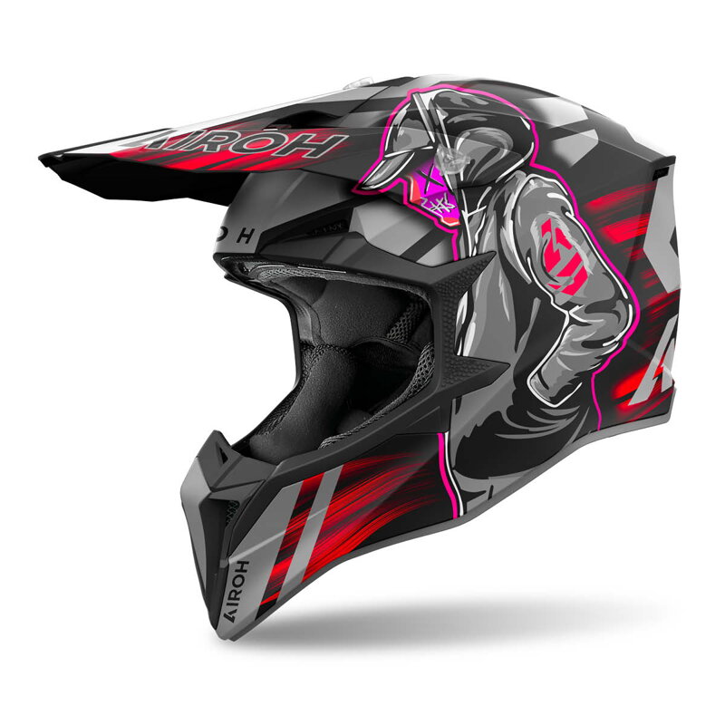 AIROH Motocross Helm Wraaap Cyber