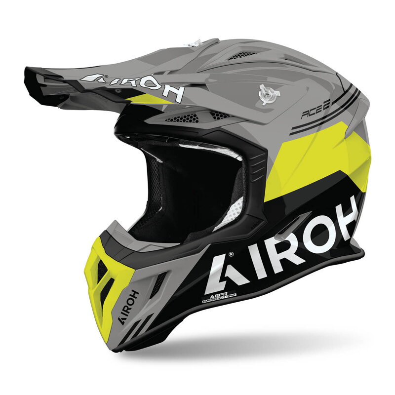 AIROH Motocross Helm Aviator Ace 2 Fury Yellow Gloss