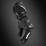 Serpentize S1 Moto Rukavice z Klokanovej Kože – Čierno-Biele