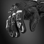 Serpentize S1 Moto Rukavice z Klokanovej Kože – Čierno-Biele
