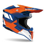 AIROH Motocross Helm Wraaap Vision Orange/Blue Gloss