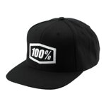 100% Snapback Cap Icon Black